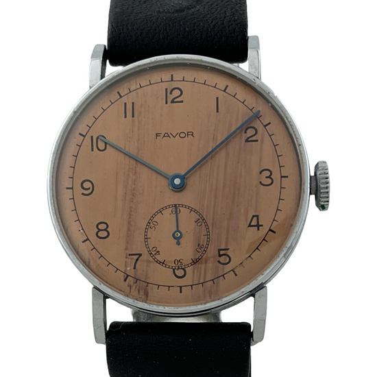 Militär Favor salmon dial Handaufzug mit kleiner Sekunde
