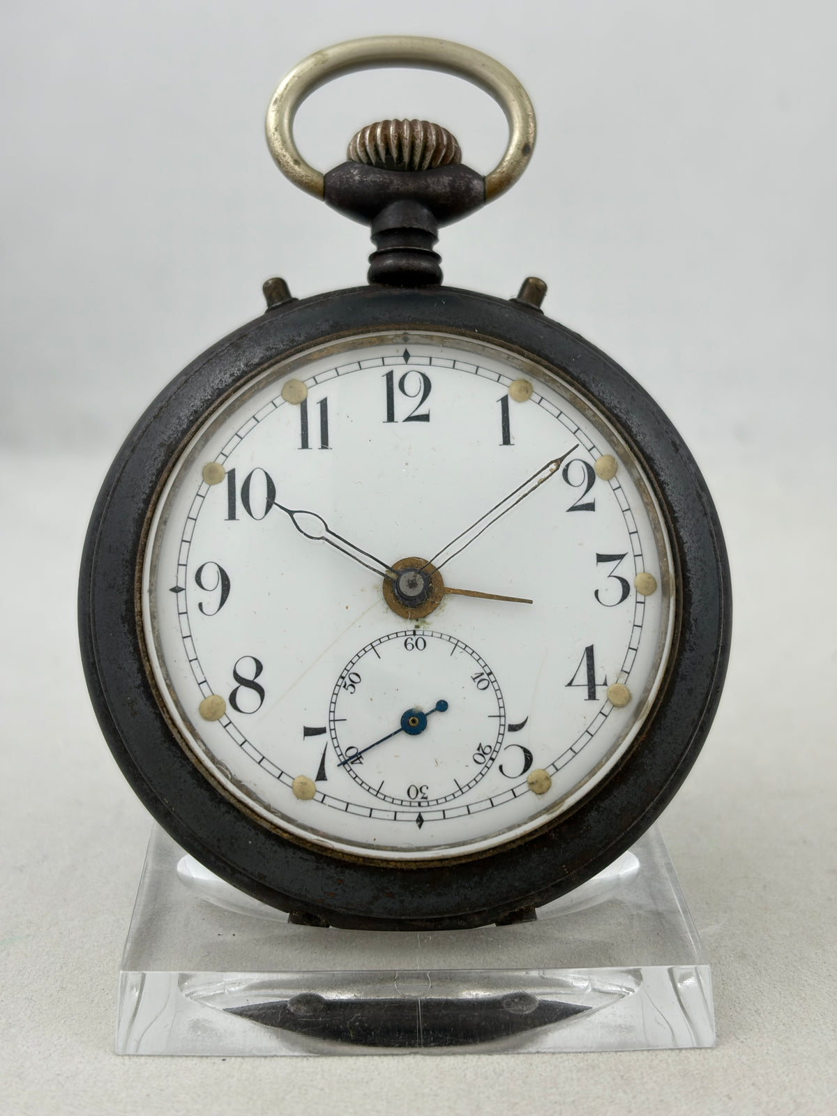 Militär Taschenuhr Junghans Handaufzug 58mm mit Wecker