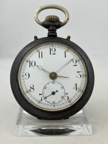 Militär Taschenuhr Junghans Handaufzug 58mm mit Wecker