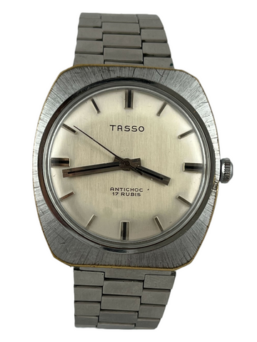 Schlichte Vintage Tasso Handaufzug Kal. PUW 460 mit Armband