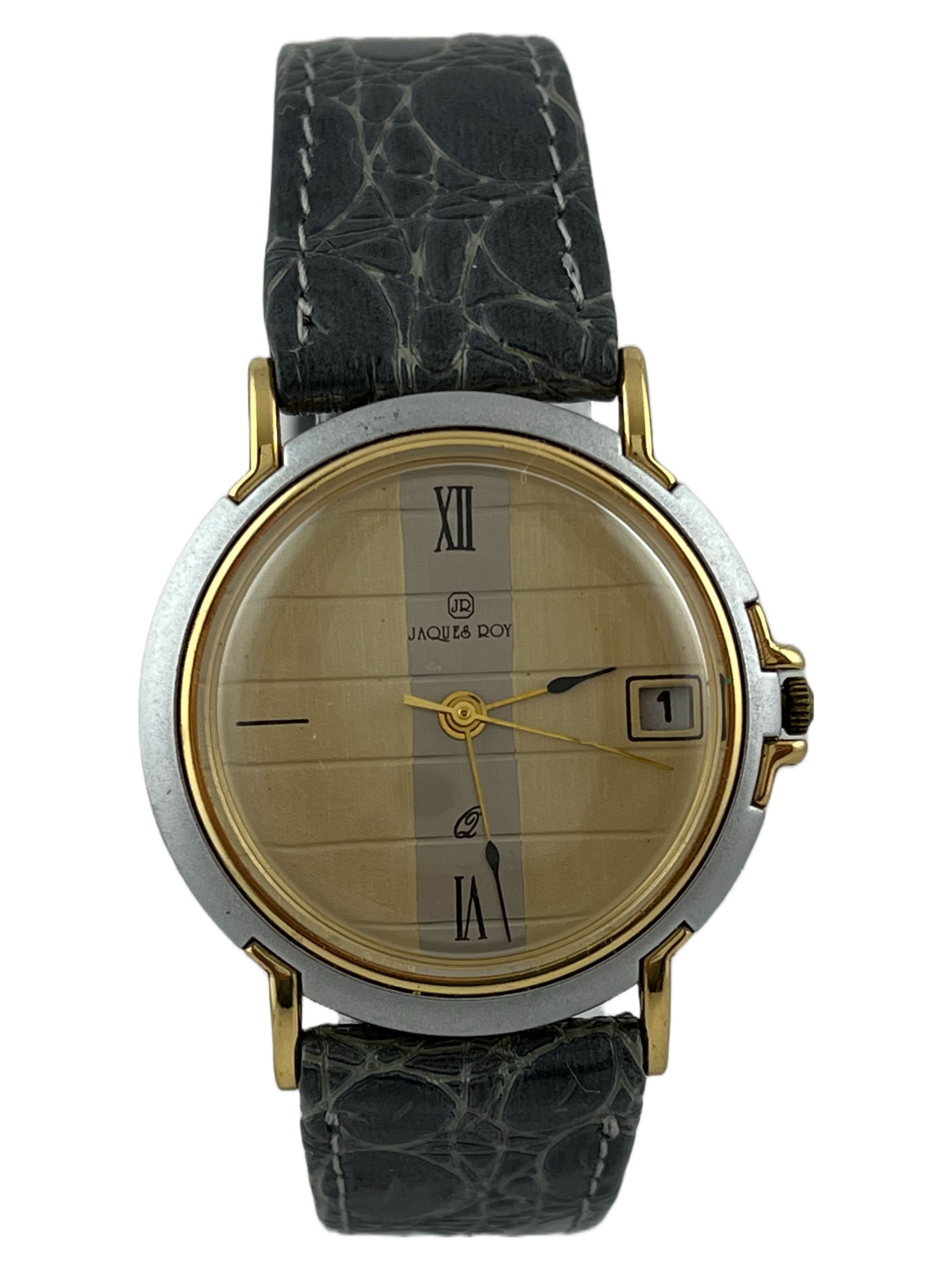 Schlichte Jaques Roy Quartz mit Datum und Band