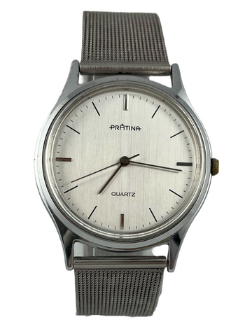 Schlichte Prätina Quartz mit Meshband Kal. 2035