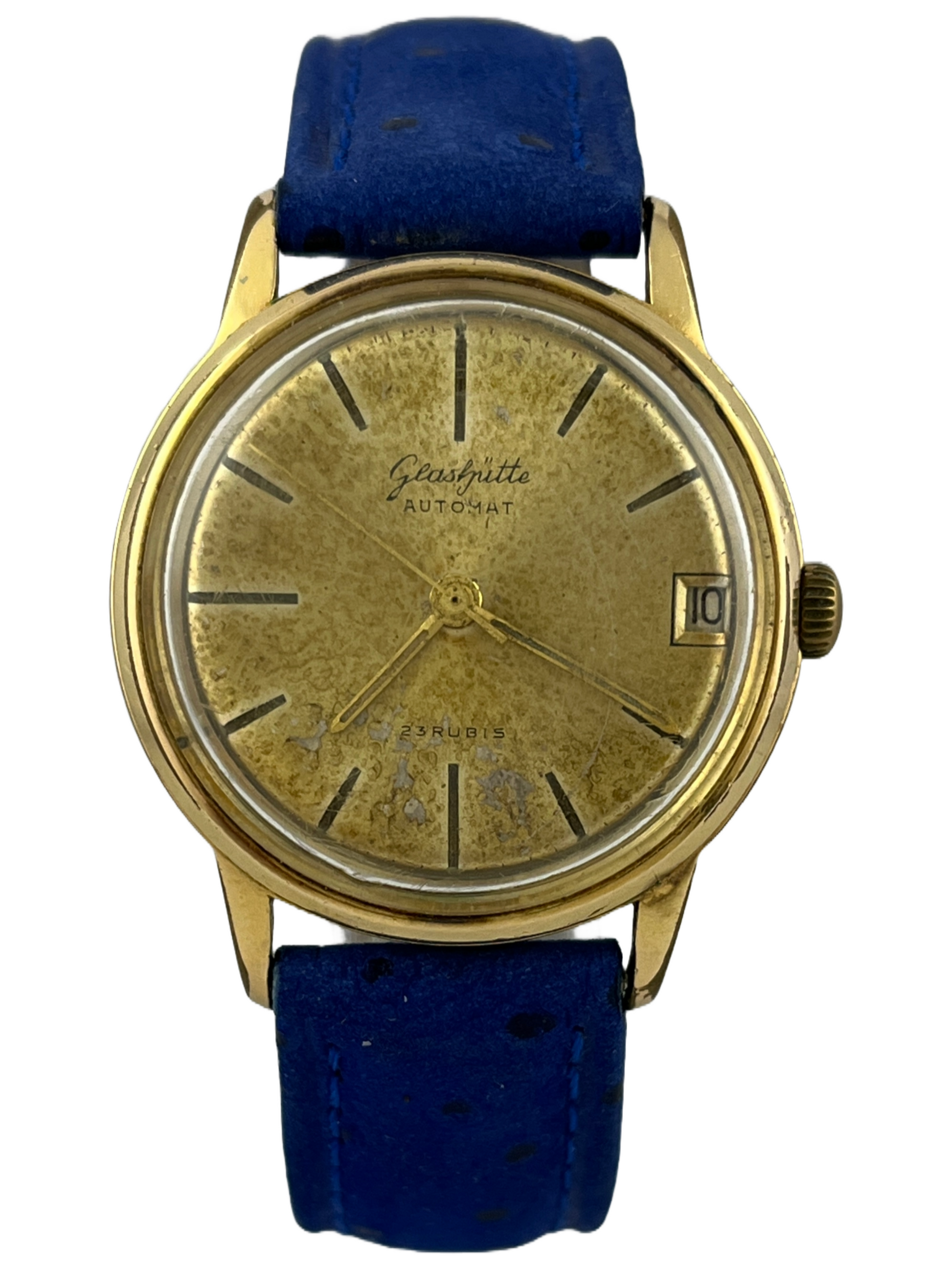 Glashütte GUB Automat Kal. 67.1 mit blauem Armband