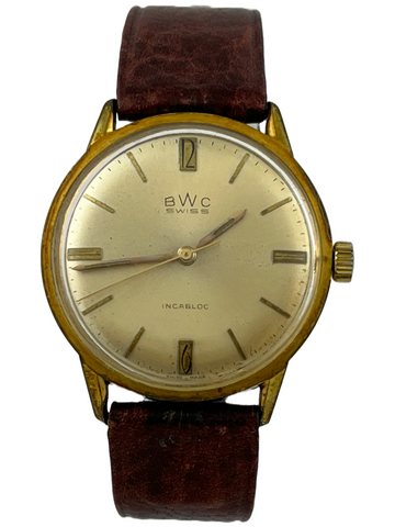 Goldene BWC Handaufzug ETA 2391 mit Armband