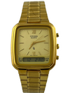 Goldene NOS Citizen Alarm Chime Quartz Ana-Digi mit Schild
