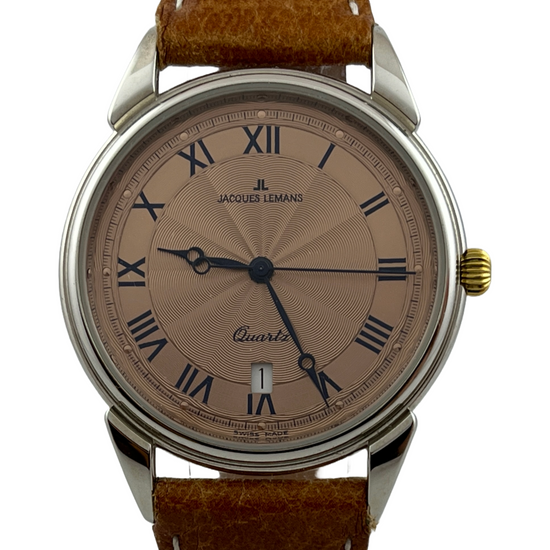 NOS Jacques Lemans 523 Quartz mit Originalband und Schild