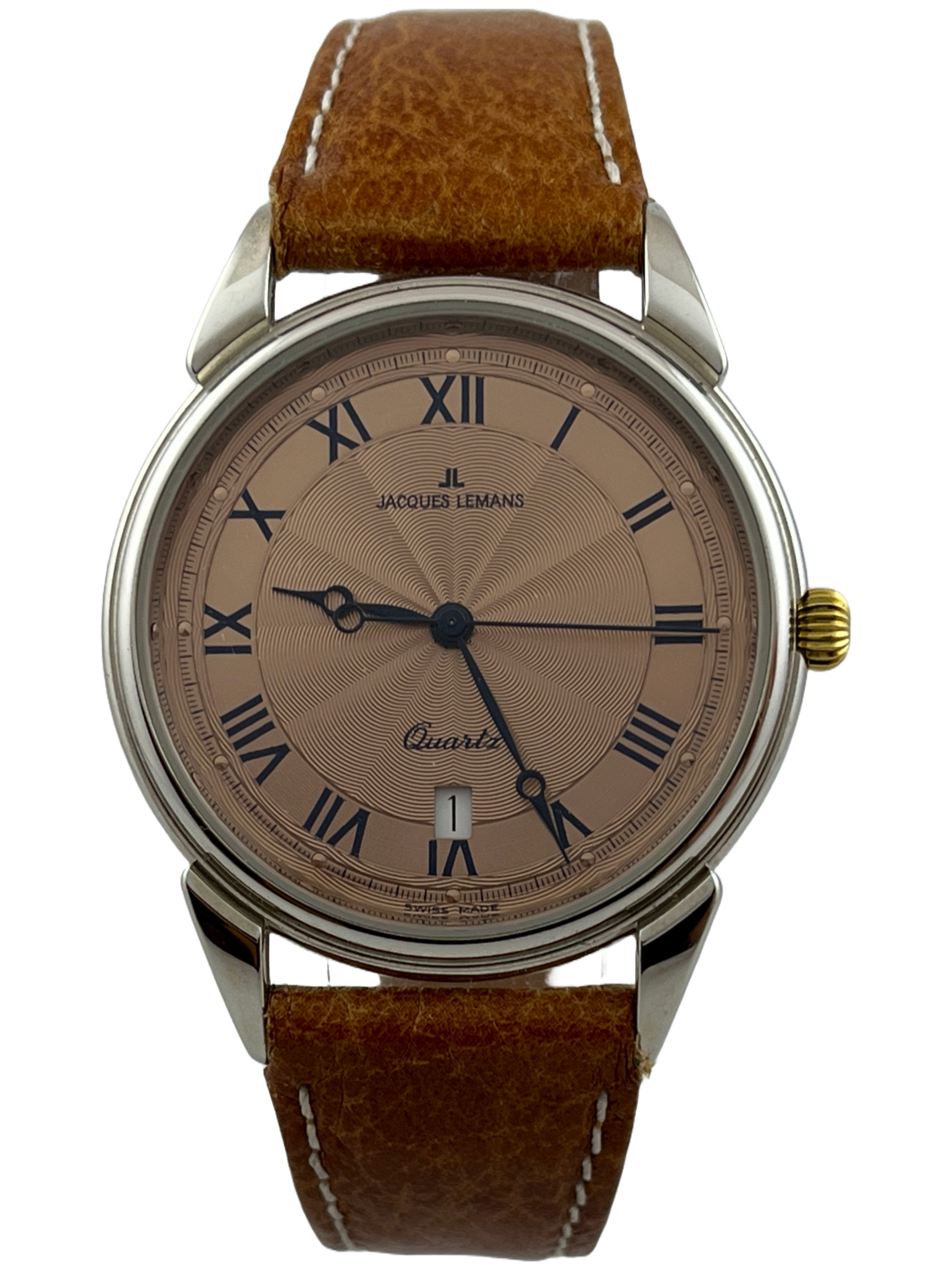 NOS Jacques Lemans 523 Quartz mit Originalband und Schild