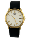Goldene Citizen Quartz mit Datum und Armband