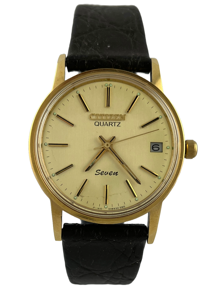 Elegante NOS Citizen Seven Quartz mit Datum