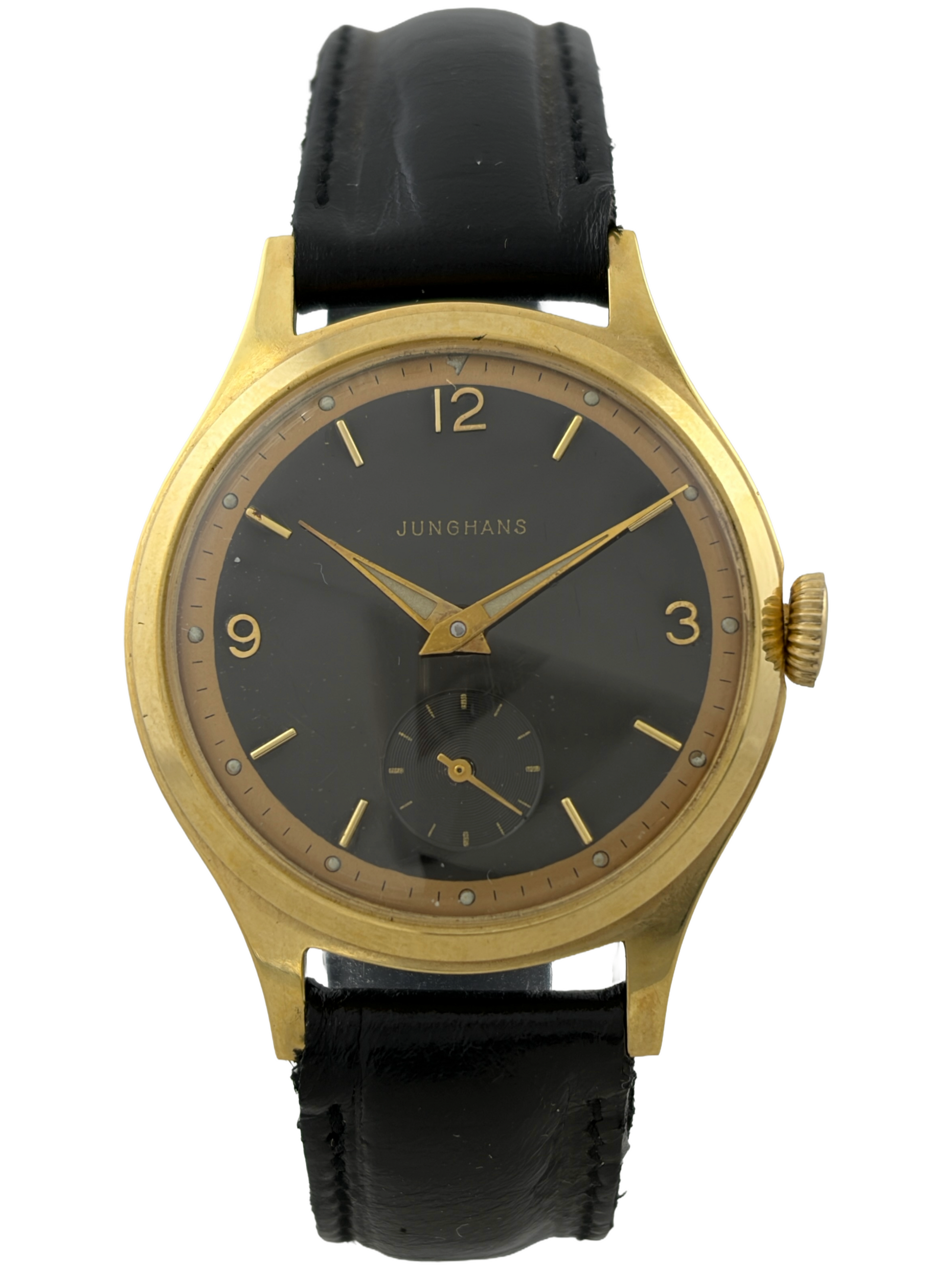NOS Junghans Handaufzug Kal. 80 mit vergoldetem Gehäuse