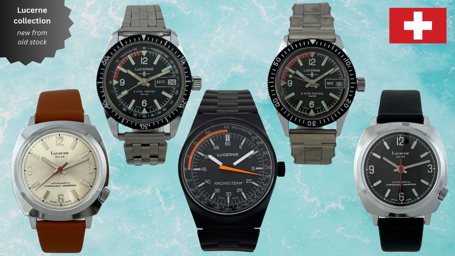 Sammlung NOS Lucerne Taucher Racing Herrenarmbanduhren Schweiz