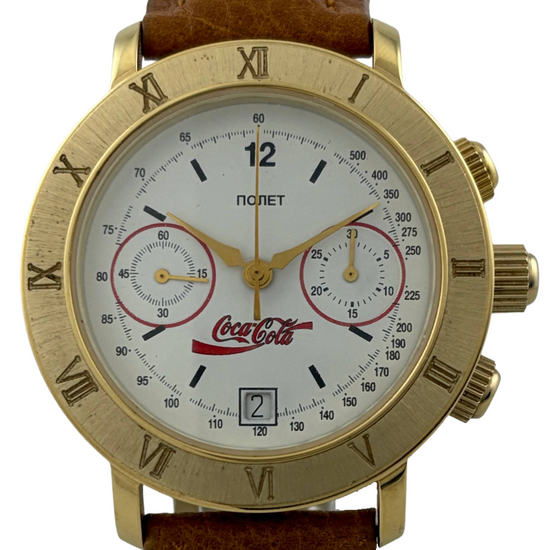 NOS Poljot Handaufzug Coca Cola Chronograph
