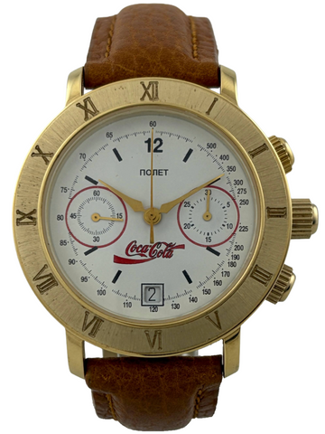 NOS Poljot Handaufzug Coca Cola Chronograph