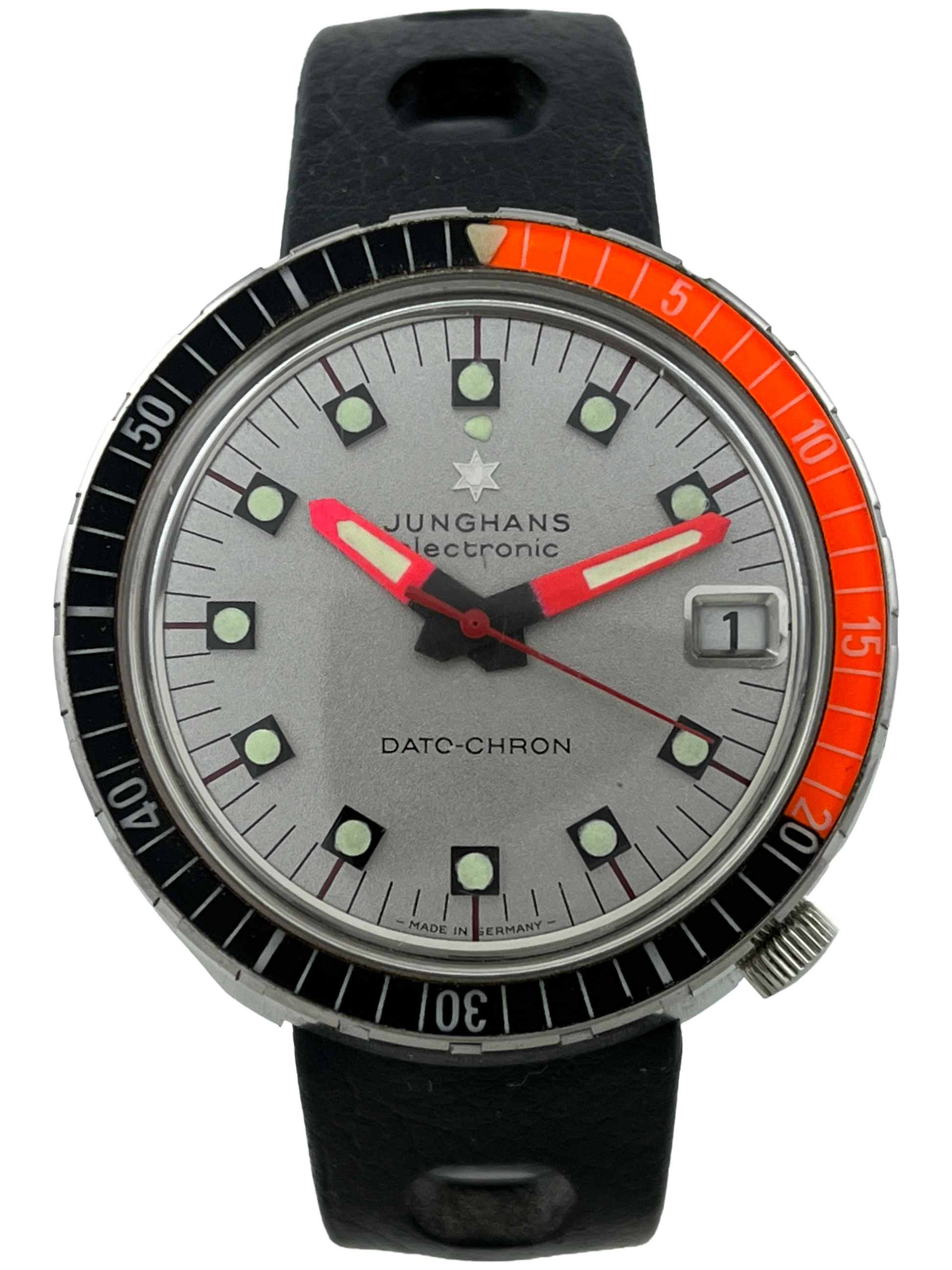 NOS Taucher Junghans electronic Dato-Chron 40mm Kal. 620.12