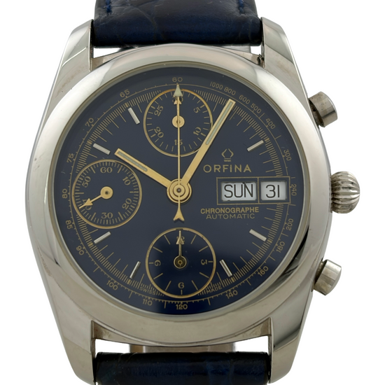 Orfina Automatik Chronograph Valjoux 7750 mit Glasboden