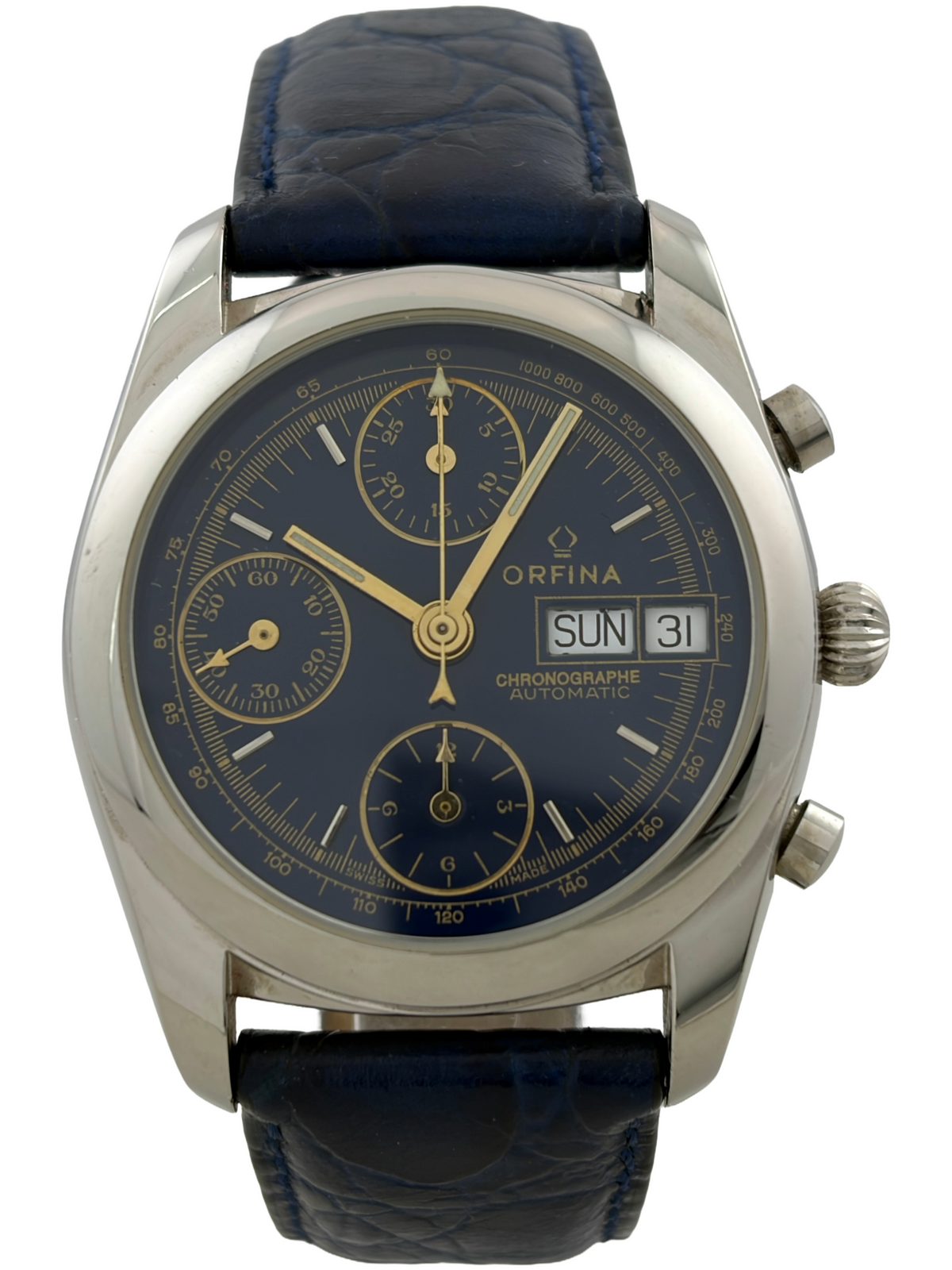 Orfina Automatik Chronograph Valjoux 7750 mit Glasboden