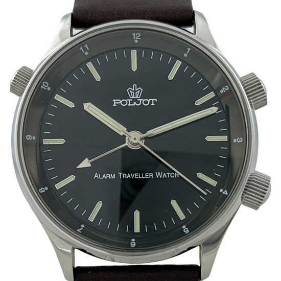 Poljot Alarm Traveller Watch 39mm Handaufzug Kal. 2612.1