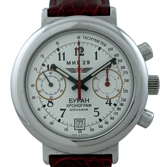 Poljot Buran MIG 29 Handaufzug Flieger Chronograph