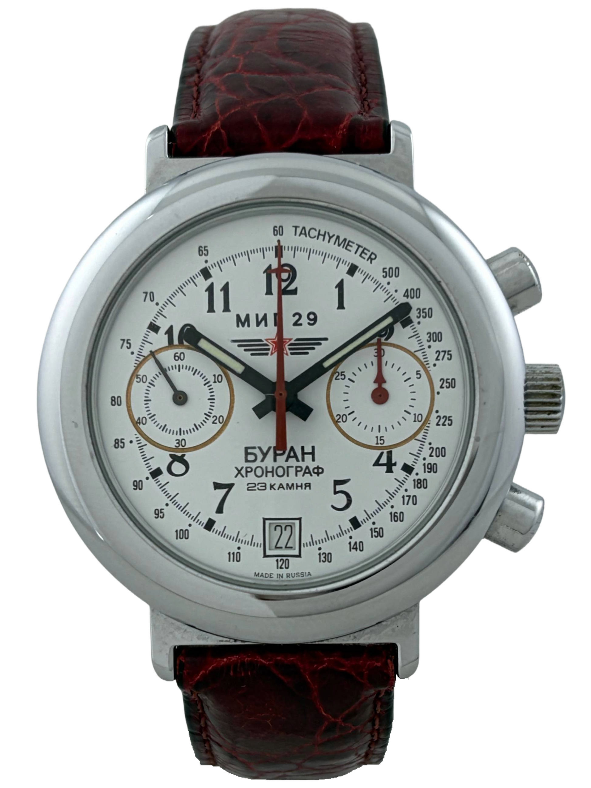 Poljot Buran MIG 29 Handaufzug Flieger Chronograph