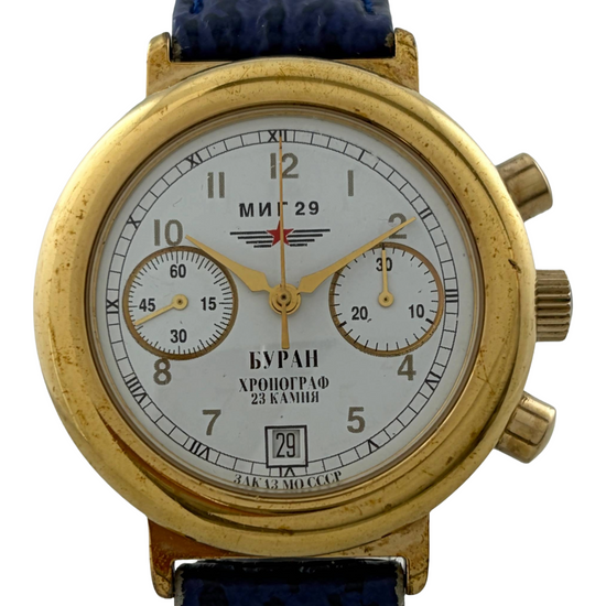 Poljot Buran MIG 29 Handaufzug Flieger Chronograph