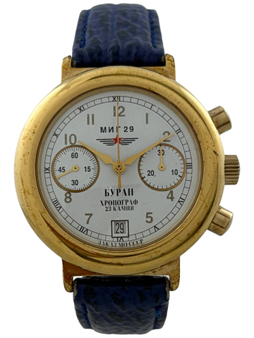 Poljot Buran MIG 29 Handaufzug Flieger Chronograph