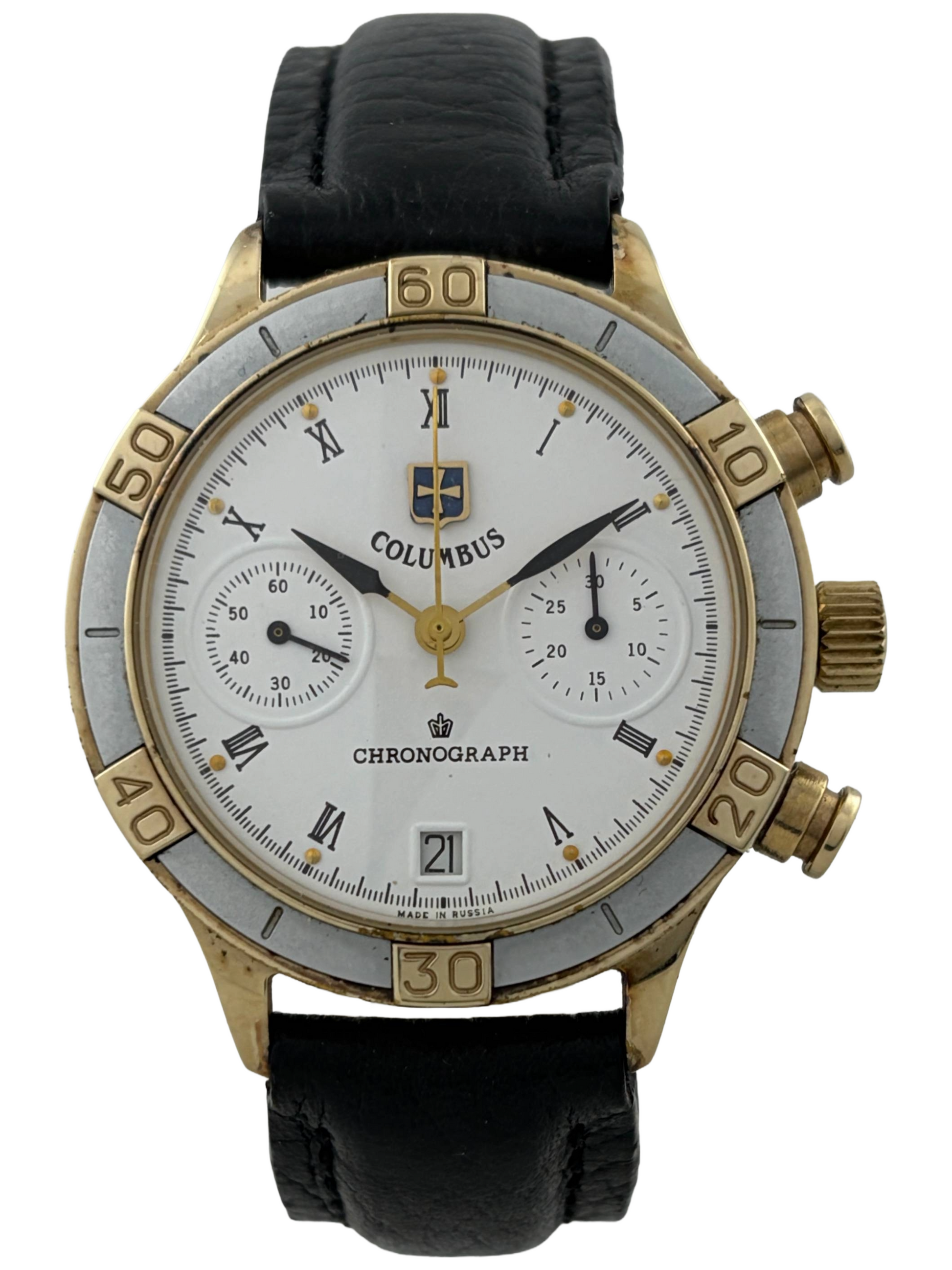 Poljot Columbus Handaufzug Chronograph Kal. 3133