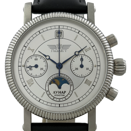 Poljot Handaufzug Chronograph mit Mondphase Kal. 31679