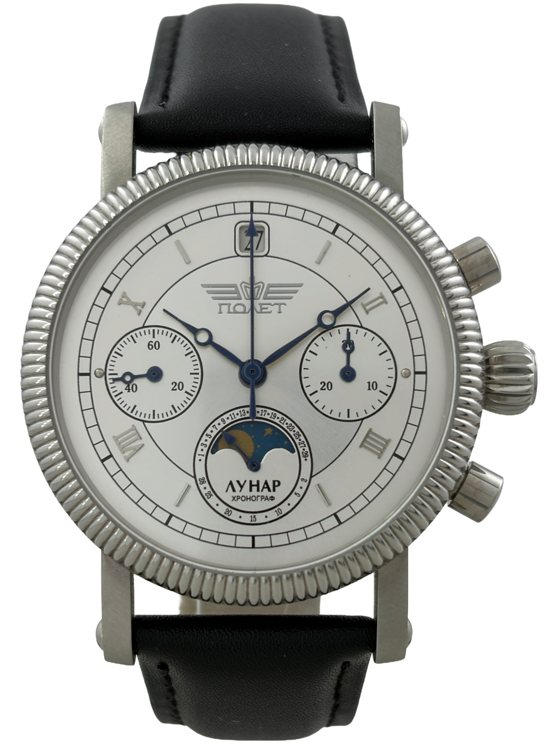Poljot Handaufzug Chronograph mit Mondphase Kal. 31679