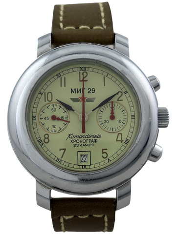 Poljot MIG 29 Handaufzug Flieger Chronograph 42mm