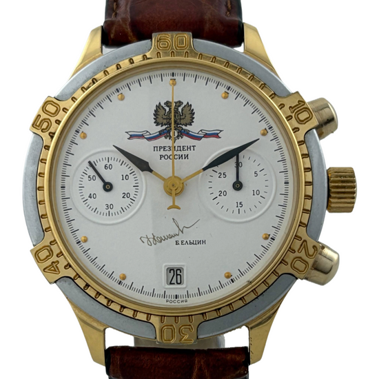 Poljot President Elchen Handaufzug Chronograph