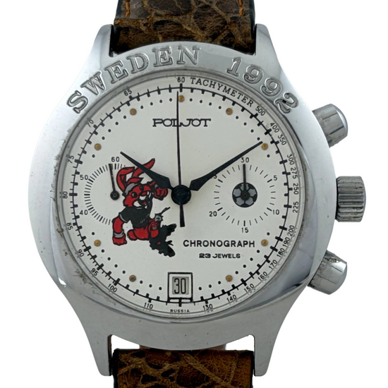 Poljot Sweden EM 1992 Handaufzug Chronograph