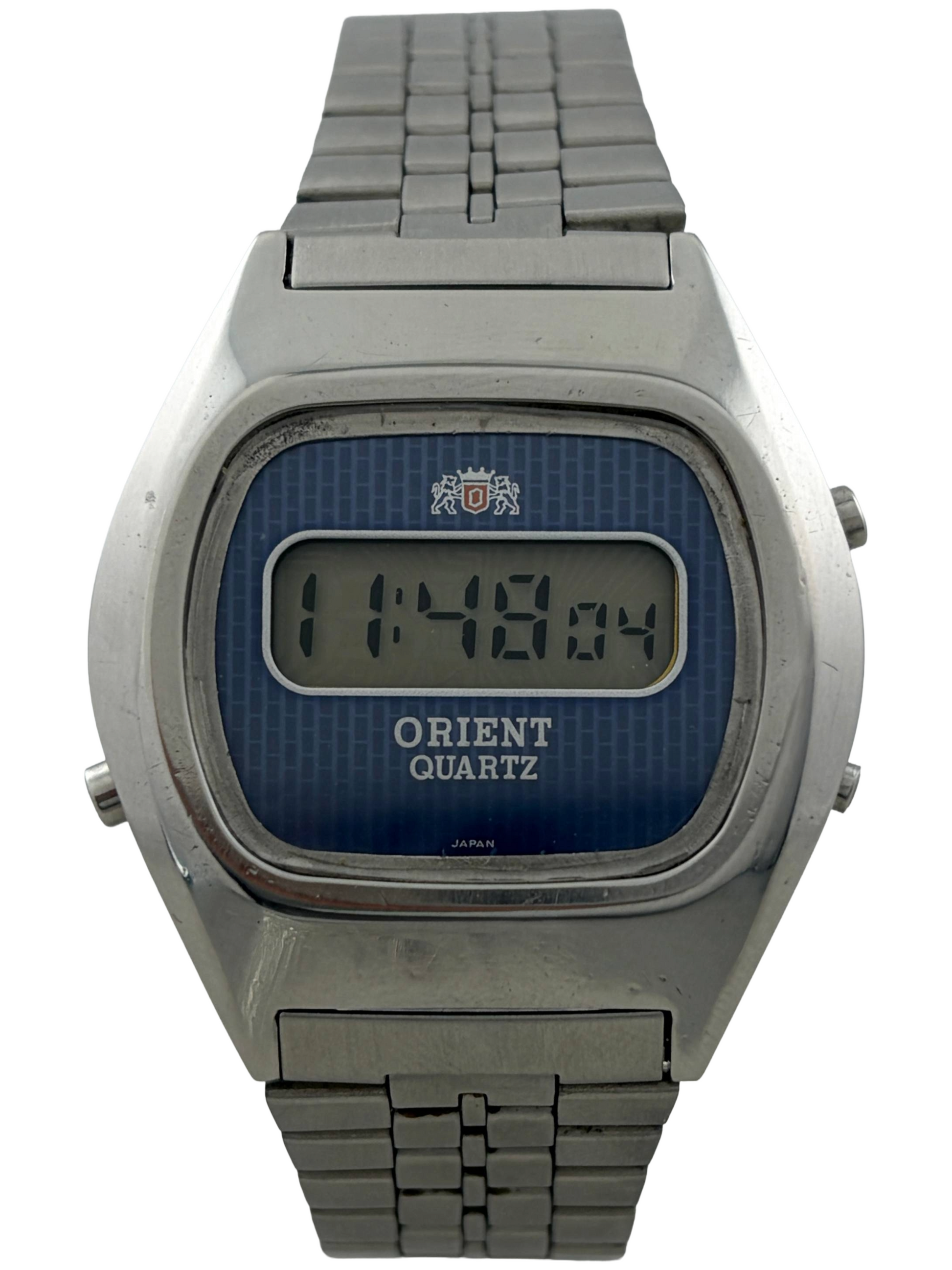 Retro Orient Quartz LCD mit Originalband
