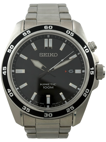 Seiko Kinetic mit Lünette und Datum