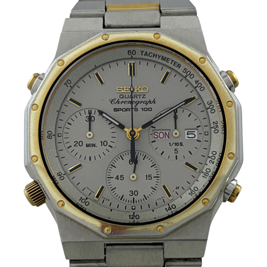 Seiko Sports 100 Quartz Chronograph Day & Date
