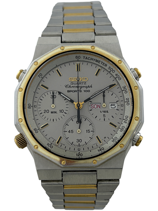 Seiko Sports 100 Quartz Chronograph Day & Date
