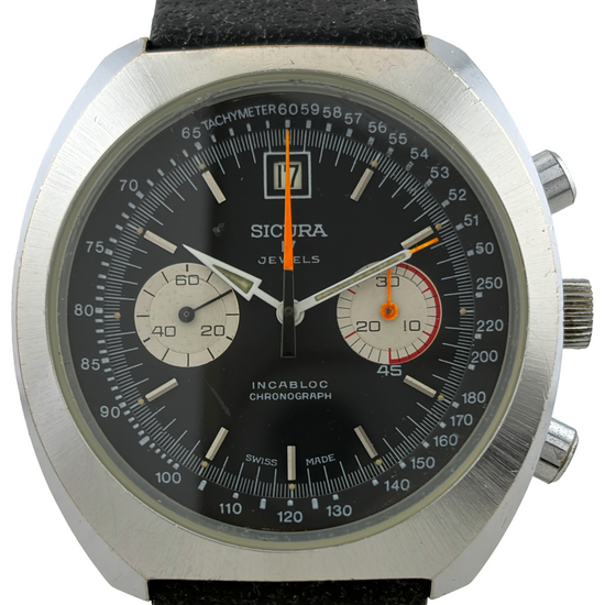Sicura Handaufzug Chronograph Valjoux 7734 mit Datum