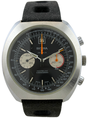 Sicura Handaufzug Chronograph Valjoux 7734 mit Datum