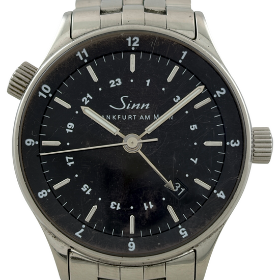 Sinn 6060 Dual Time Finanzplatzuhr Automatik mit Box