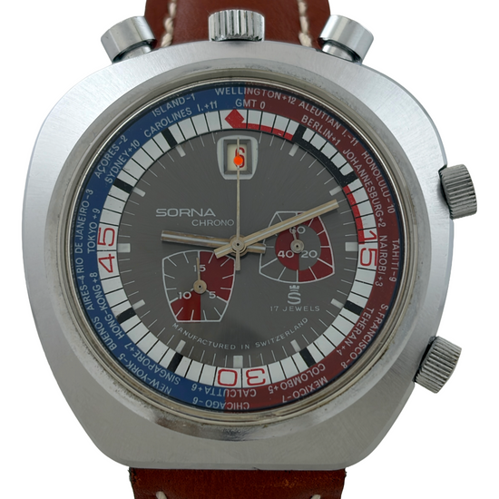 Sorna Bullhead GMT Chronograph Handaufzug mit Datum