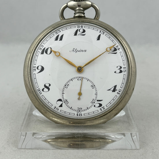 Taschenuhr Alpina Handaufzug Kal. 291 mit Medaillen