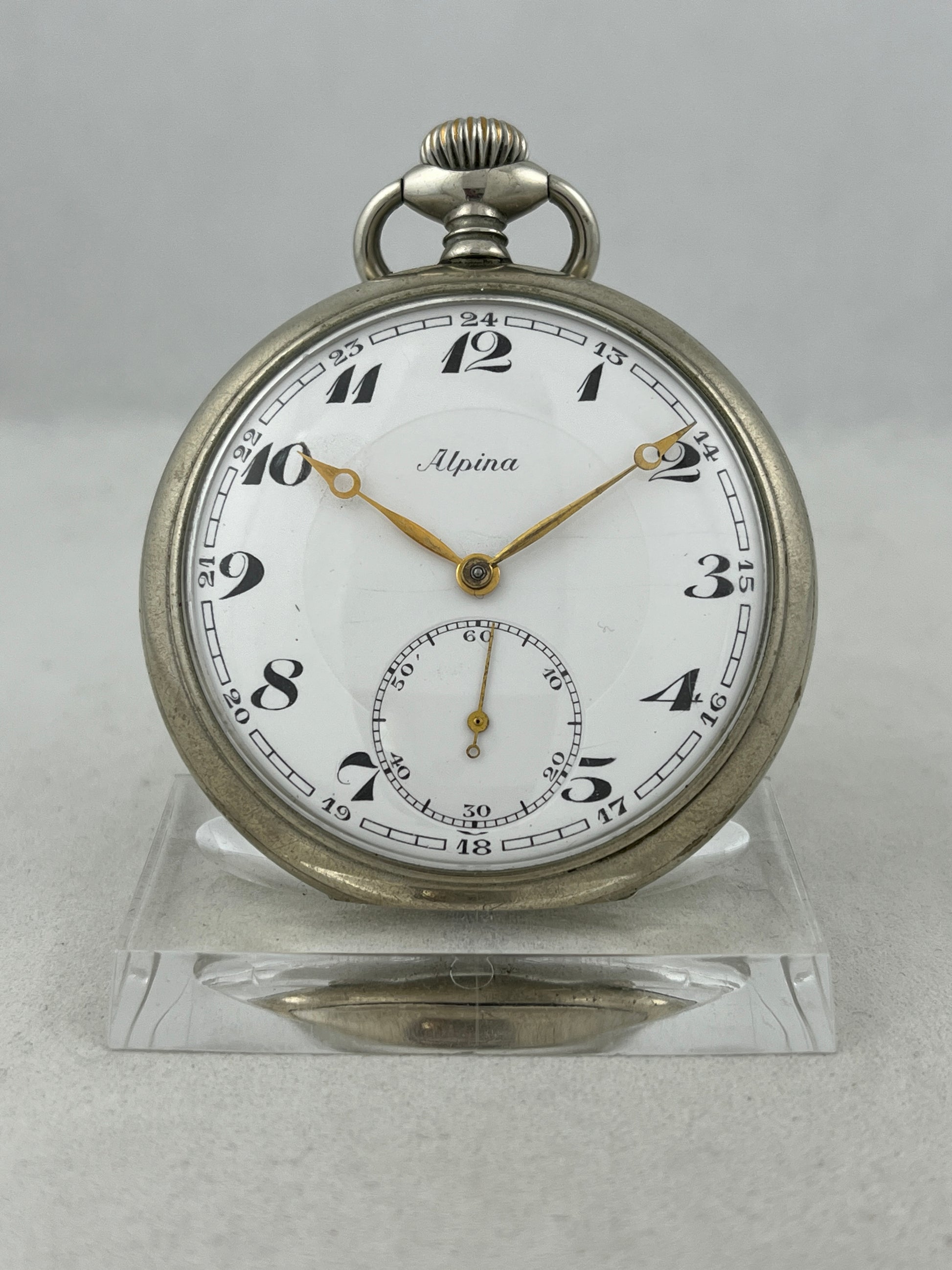 Taschenuhr Alpina Handaufzug Kal. 291 mit Medaillen