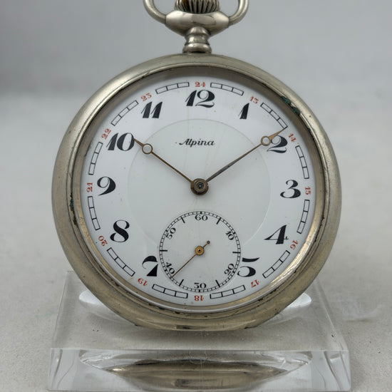 Taschenuhr Alpina Handaufzug Kal. 3329 mit Feinregulierung