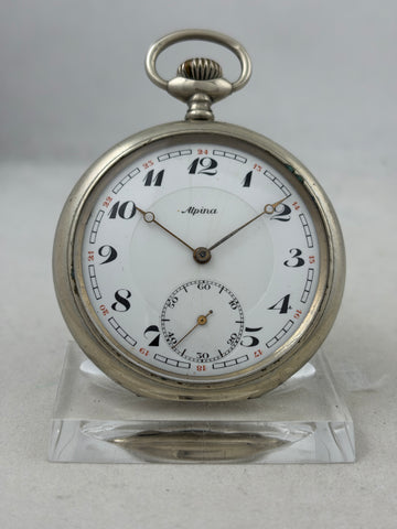 Taschenuhr Alpina Handaufzug Kal. 3329 mit Feinregulierung