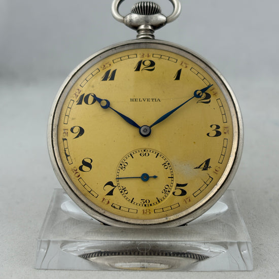 Taschenuhr Helvetia Handaufzug aus 0,800er Silber