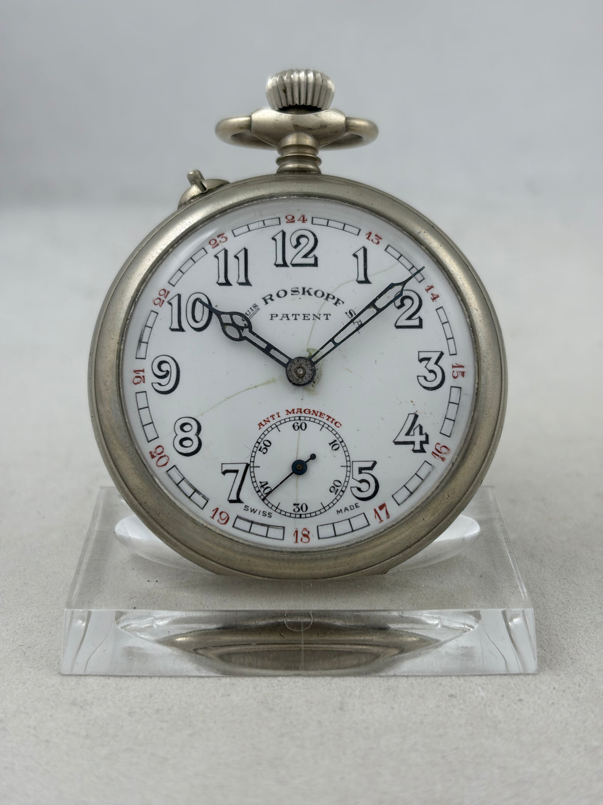 Taschenuhr Louis Roskopf SA Handaufzug S.H.R. 3820