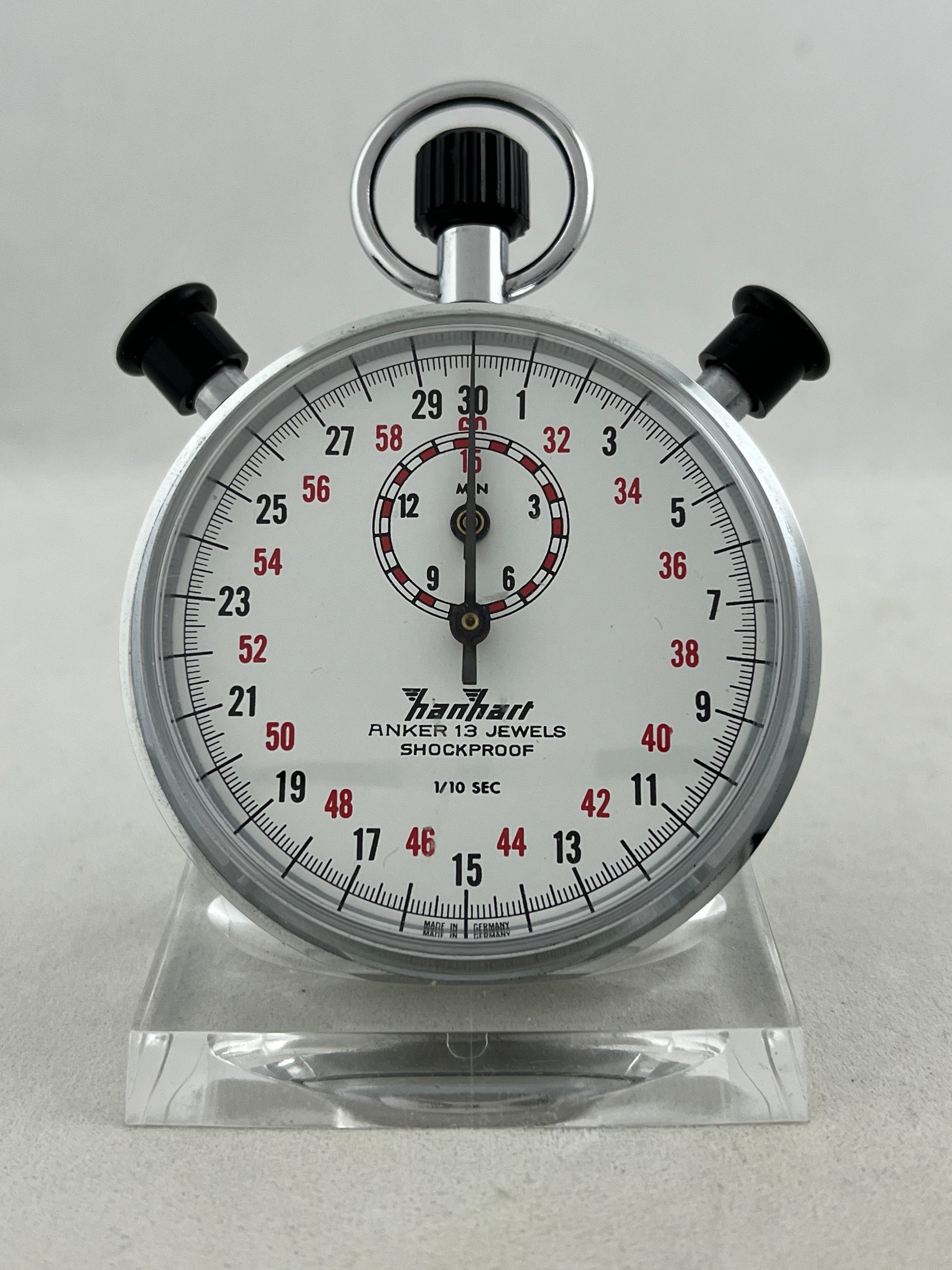 Taschenuhr Stoppuhr Hanhart Doppelstopper Handaufzug