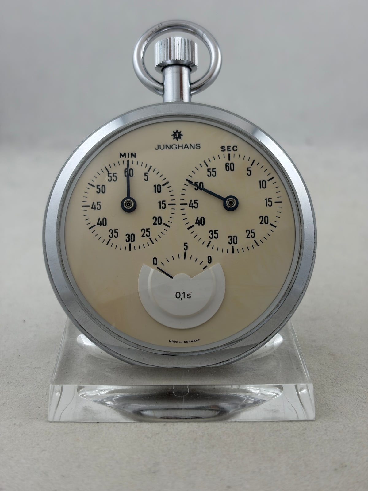 Taschenuhr Stoppuhr Junghans Handaufzug mit 1/10 Sekunde