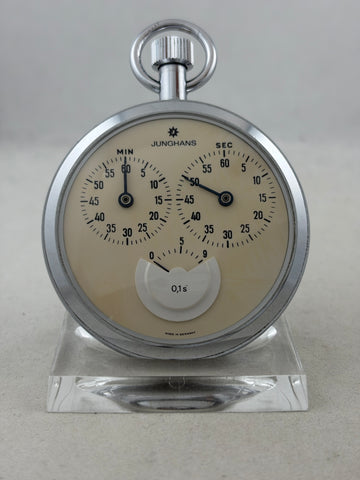 Taschenuhr Stoppuhr Junghans Handaufzug mit 1/10 Sekunde