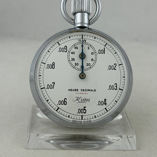 Taschenuhr Stoppuhr Kriter Heure Decimale Handaufzug Valjoux 320