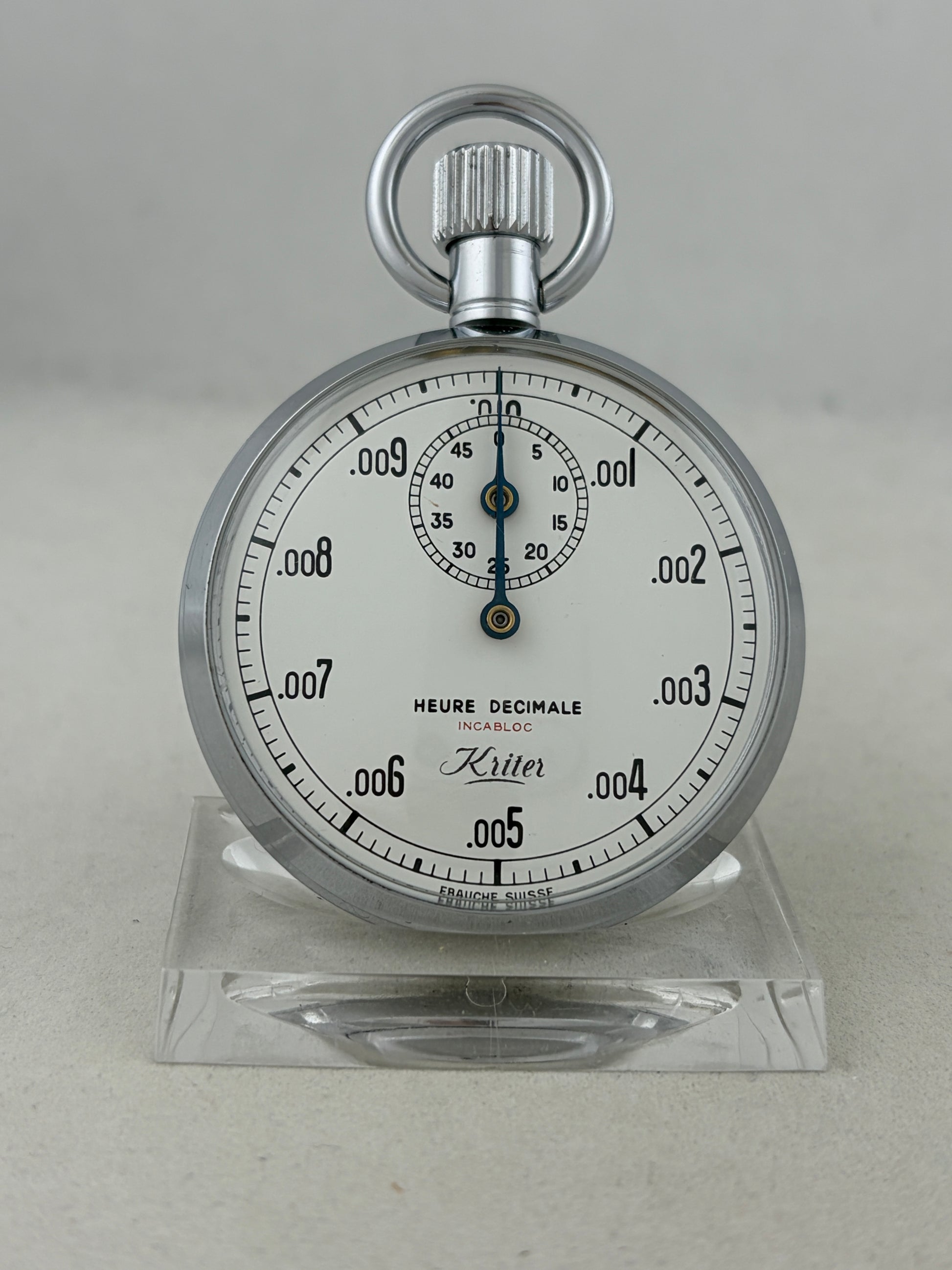 Taschenuhr Stoppuhr Kriter Heure Decimale Handaufzug Valjoux 320